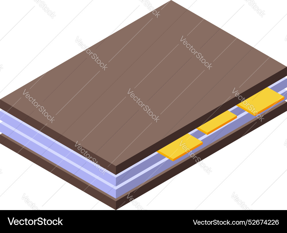 Semiconductor chip structure showing component Semiconductor chip structure showing component vector image