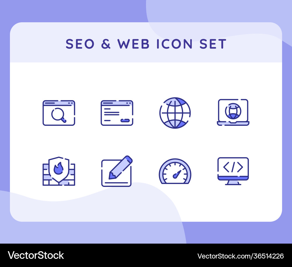 Seo and web icon icons set collection package Seo and web icon icons set collection package vector image