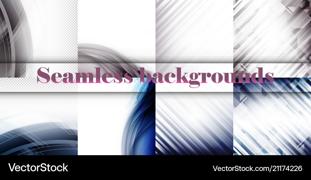 Set of seamless with large and small lines vector image