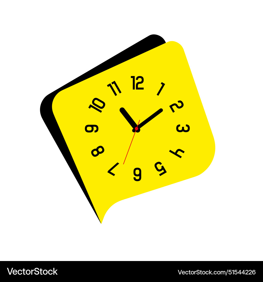 Wall clock on white background Royalty Free Vector Image