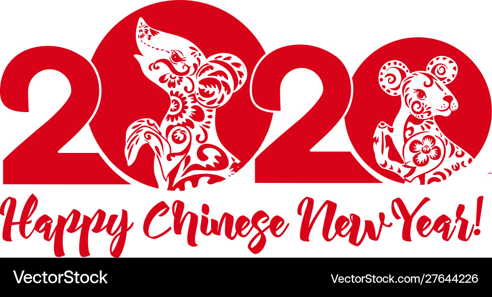 Year rat 2020 Year rat 2020 vector image