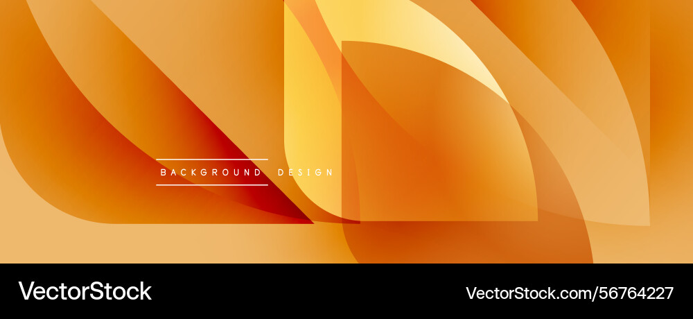 Abstract orange layers create dynamic background vector image