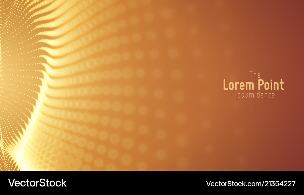 Abstract particle wave points array Abstract particle wave points array vector image