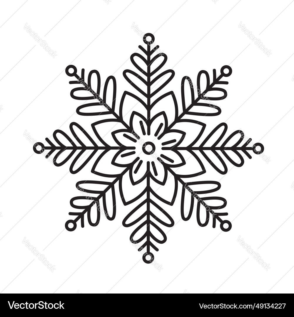 Beautiful openwork and elegant snowflake for new vector image