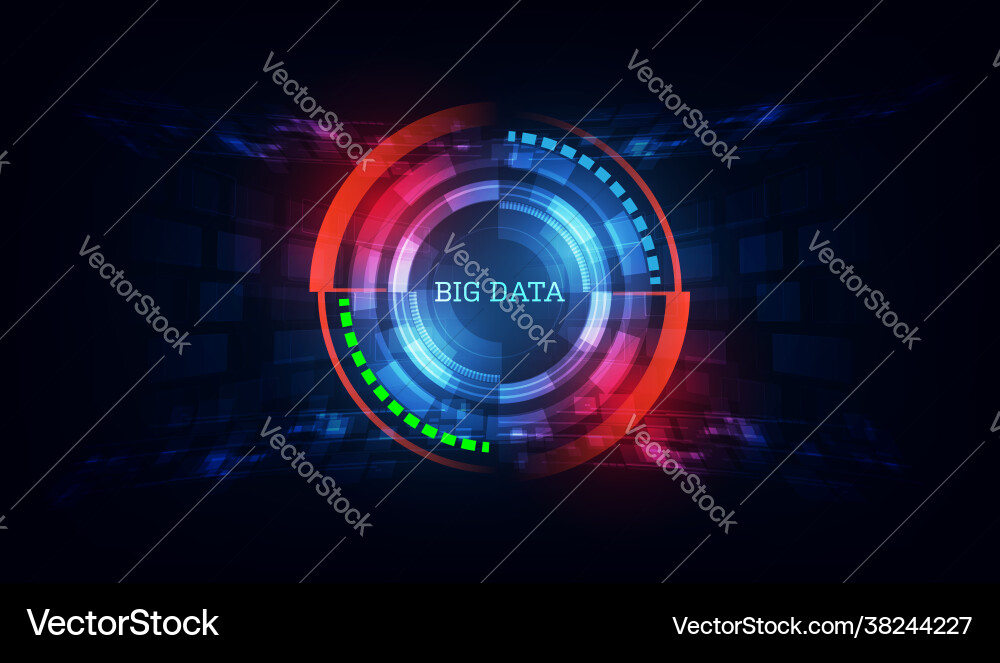 Big Data Technology Abstract Background vector image