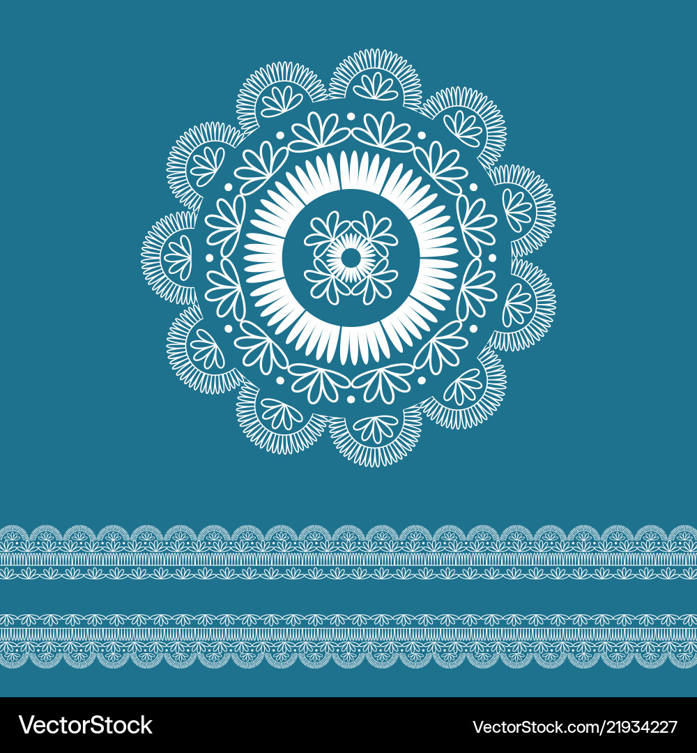Border pattern elements with lace Border pattern elements with lace Vector Image