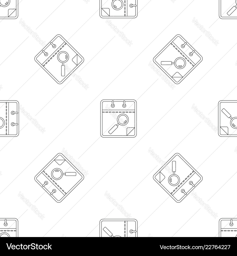 Calendar with magnifier pattern seamless Calendar with magnifier pattern seamless vector image