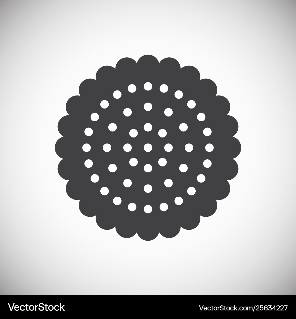 Cookie icon on background for graphic and web Cookie icon on background for graphic and web Vector Image