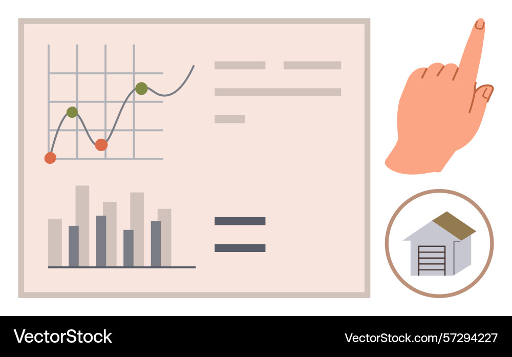 Data analysis overview with graphs statistics Vector Image