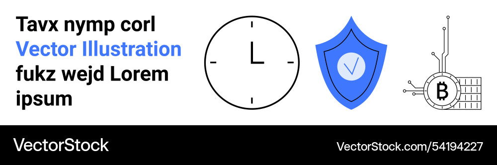 Efficient time management cybersecurity Efficient time management cybersecurity vector image