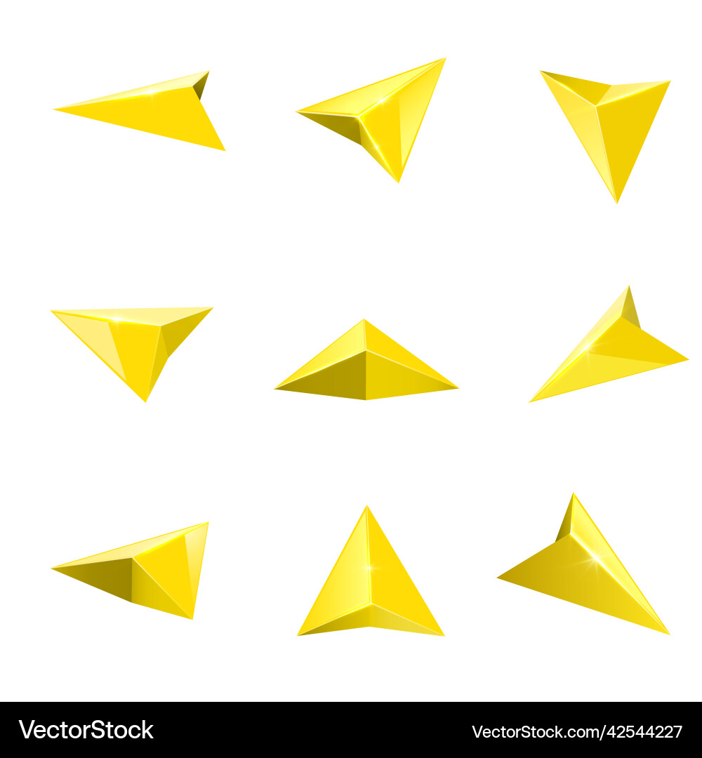 Glossy Navigation Arrows - GPS Set vector image