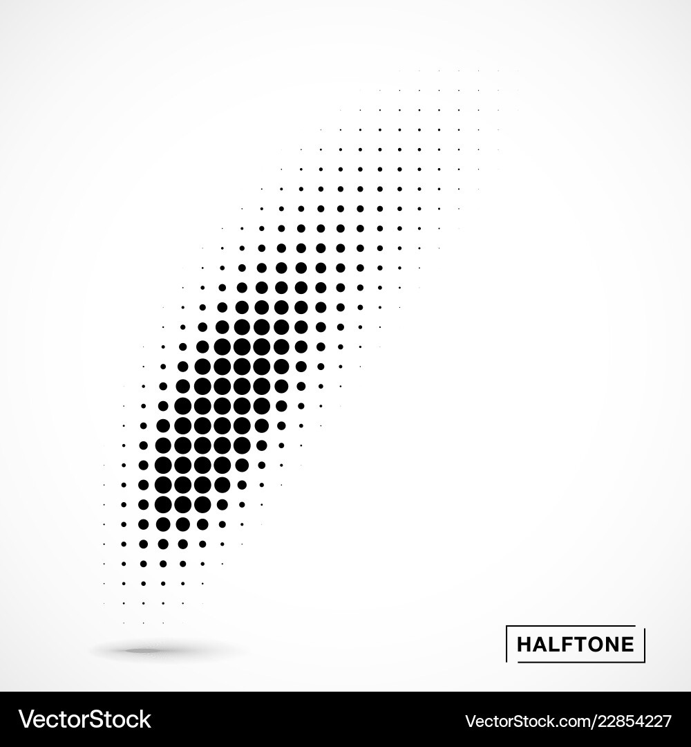 Halftone curved gradient texture curve smears Halftone curved gradient texture curve smears vector image