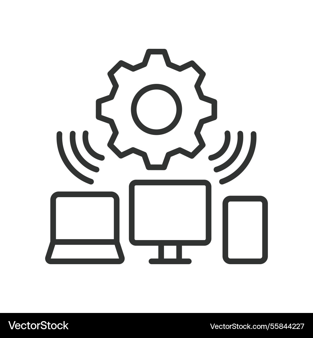 Internet of things icon in line design iot Internet of things icon in line design iot Vector Image