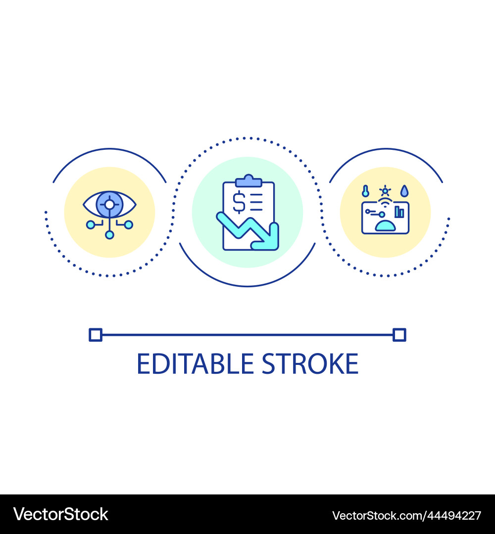 Iot technologies benefits loop concept icon Iot technologies benefits loop concept icon vector image
