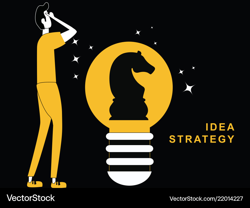 Man thinking with an idea bulb Vector Image