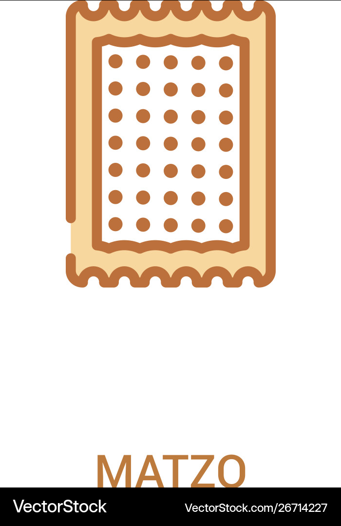 Matzo concept 2 colored icon simple line element vector image