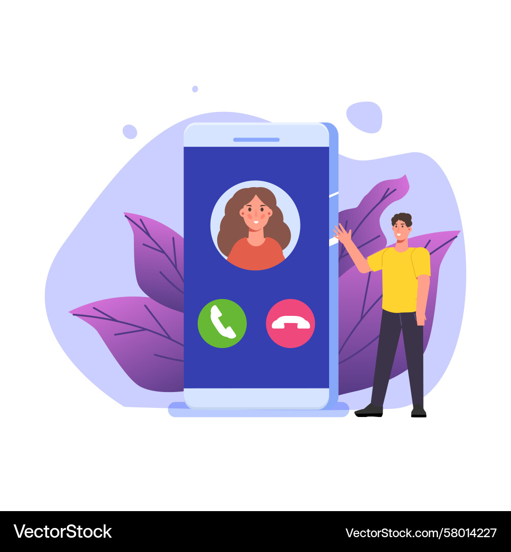 Mobile Connection Call Icon Vector Image