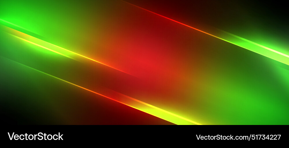 Neon dynamic diagonal light rays background Vector Image