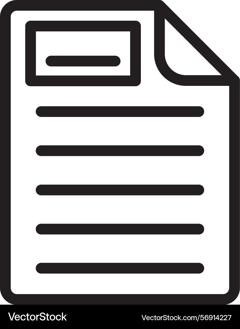 Page linear style icon design Vector Image