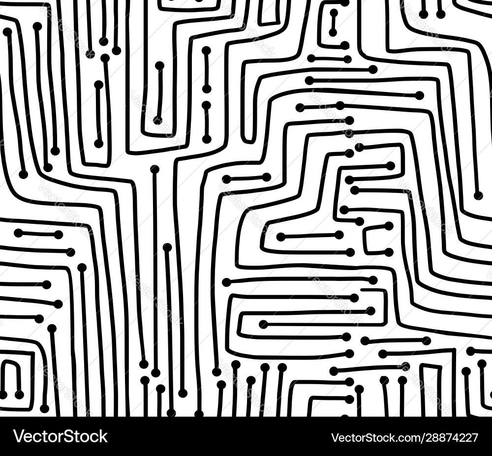 Seamless pattern computer circuit board Seamless pattern computer circuit board vector image