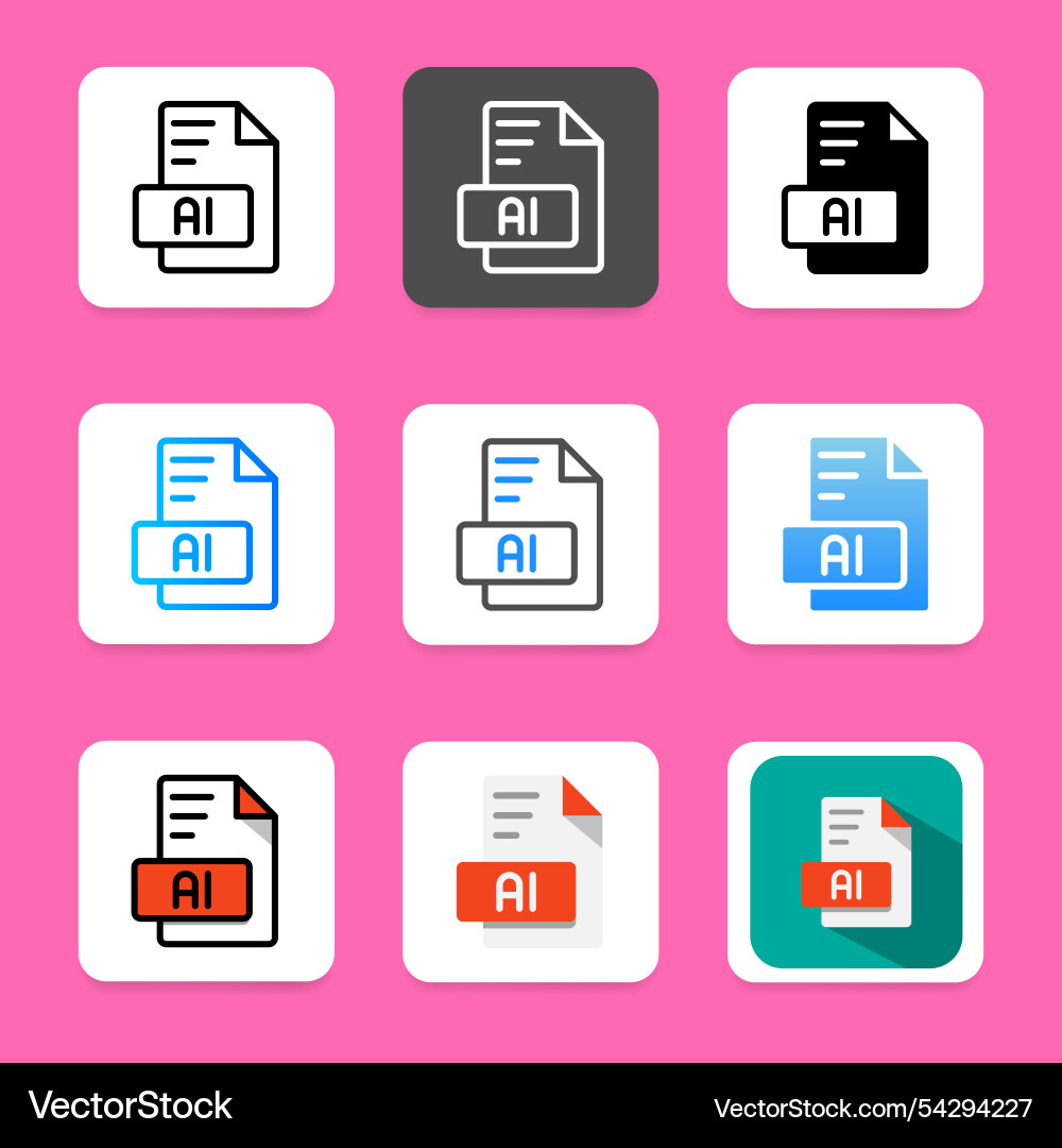Set document file design icon extension format Set document file design icon extension format vector image