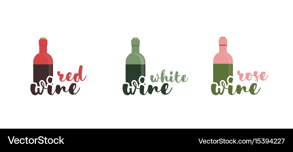 Wine text typography calligraphic vector image