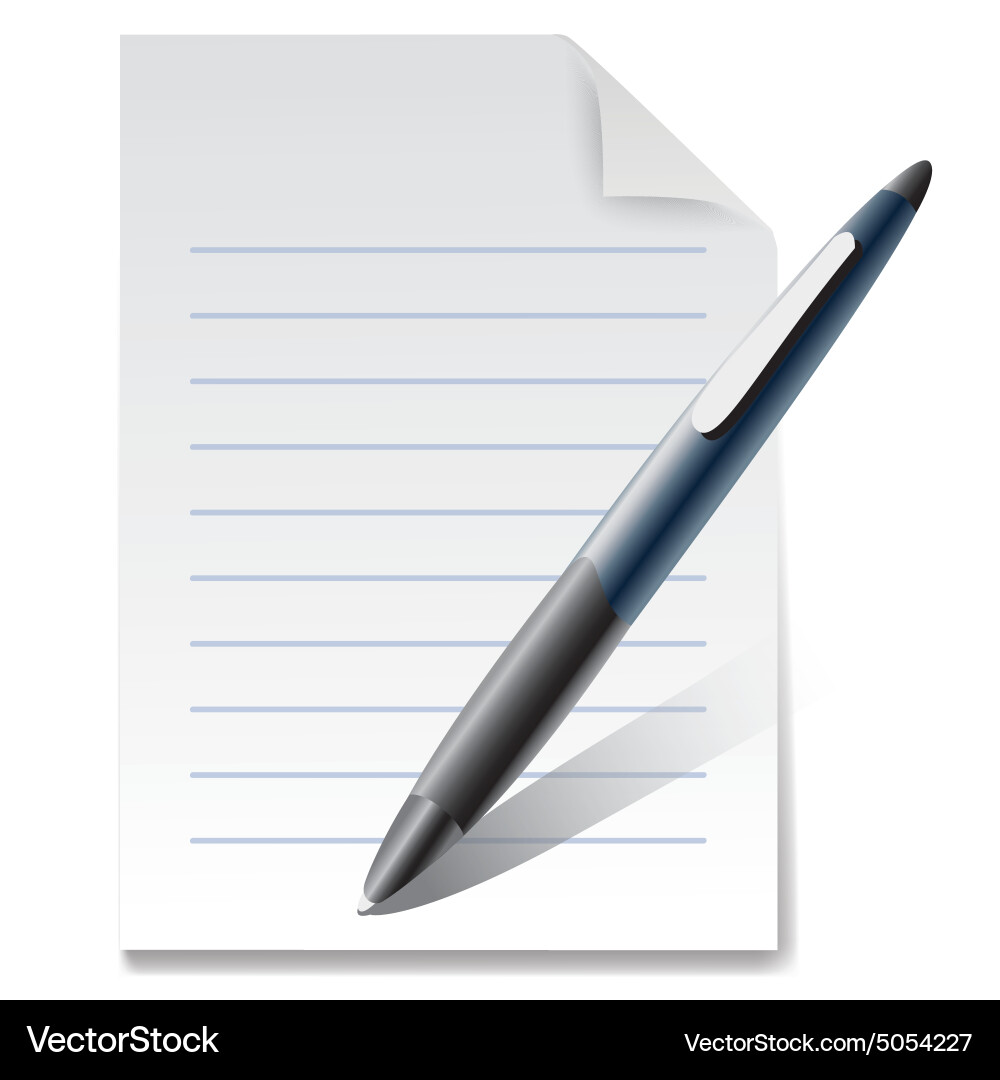 Write document Vector Image