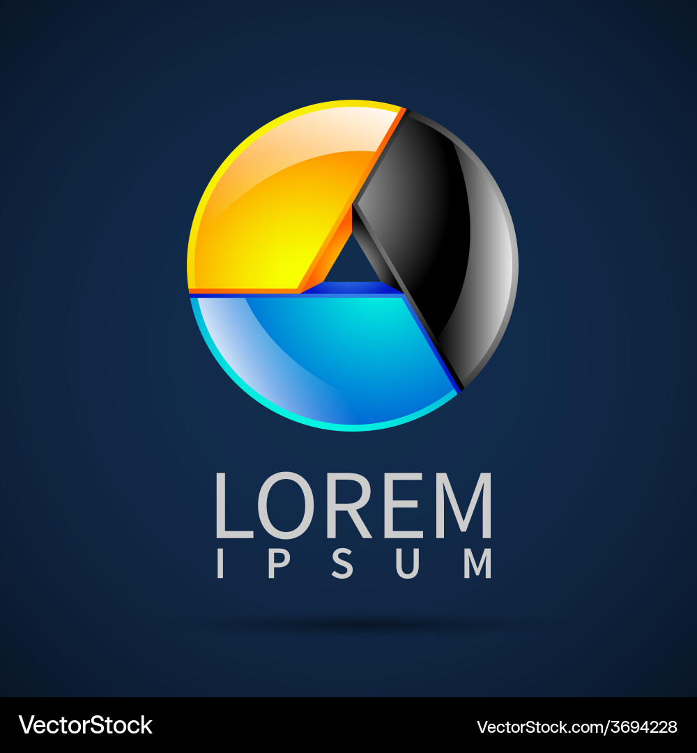 Abstract element shape design icon vector image