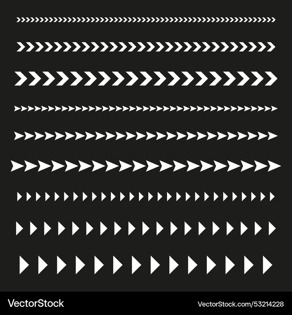 Arrowhead border set chevron pattern collection Arrowhead border set chevron pattern collection vector image