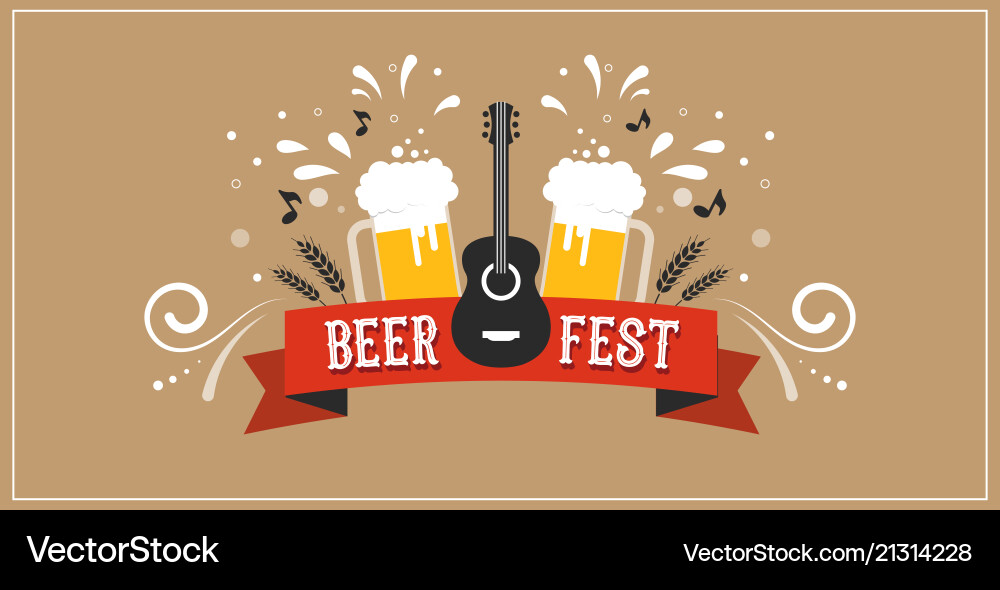 Bier Festival Banner Event Poster Promotion Bier Festival Banner Event Poster Promotion vektorbild