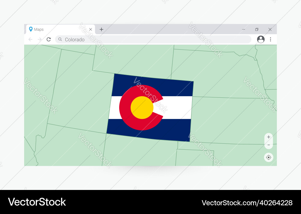 Browser-Fenster mit der Karte von colorado suchen Browser-Fenster mit der Karte von colorado suchen vektorbild