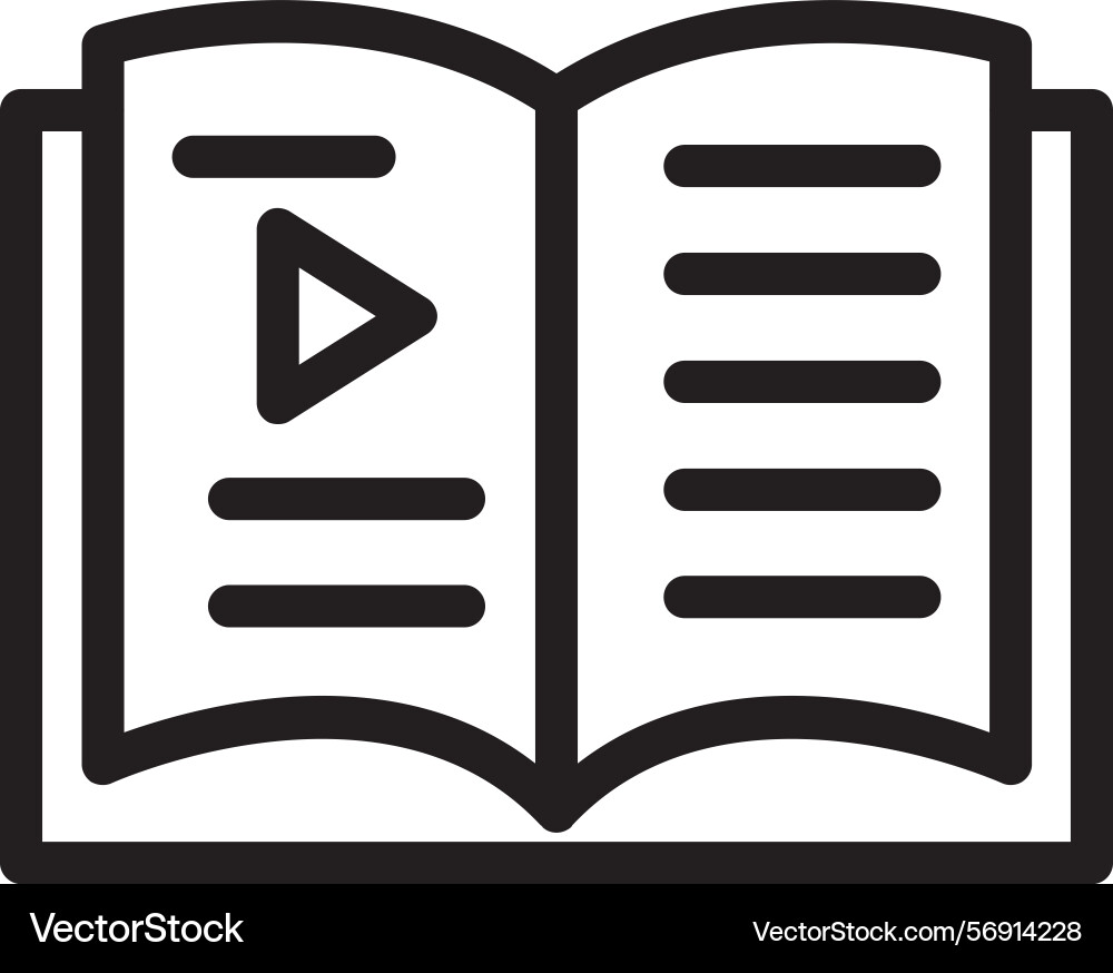Chapter linear style icon design Vector Image