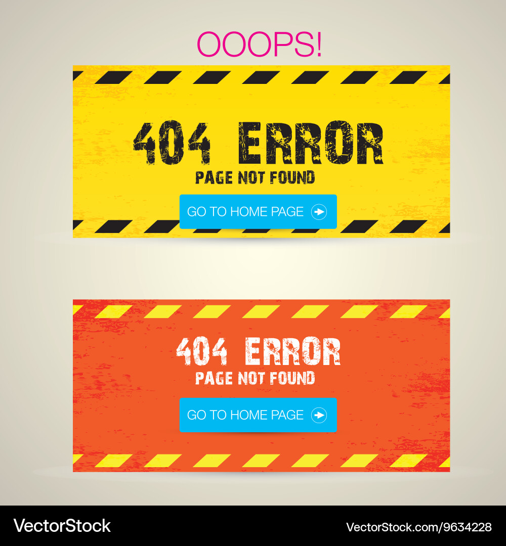 Creative page not found 404 error Vector Image