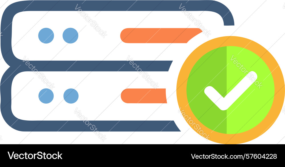 Efficient server icon system performance vector image