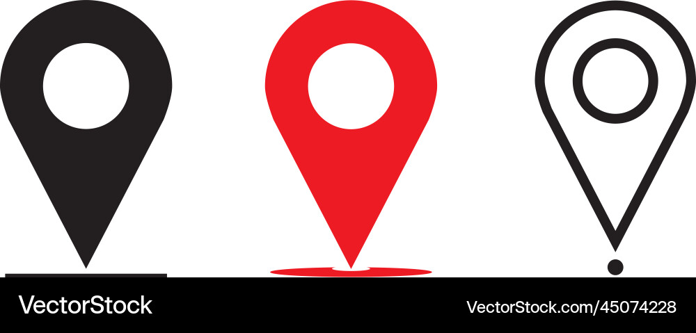 Geolocation gps tag icons set mark location loca Geolocation gps tag icons set mark location loca vector image