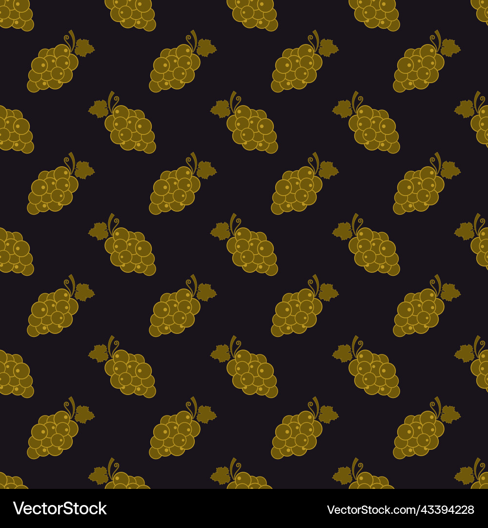 Grape seamless pattern in art deco style Grape seamless pattern in art deco style Vector Image