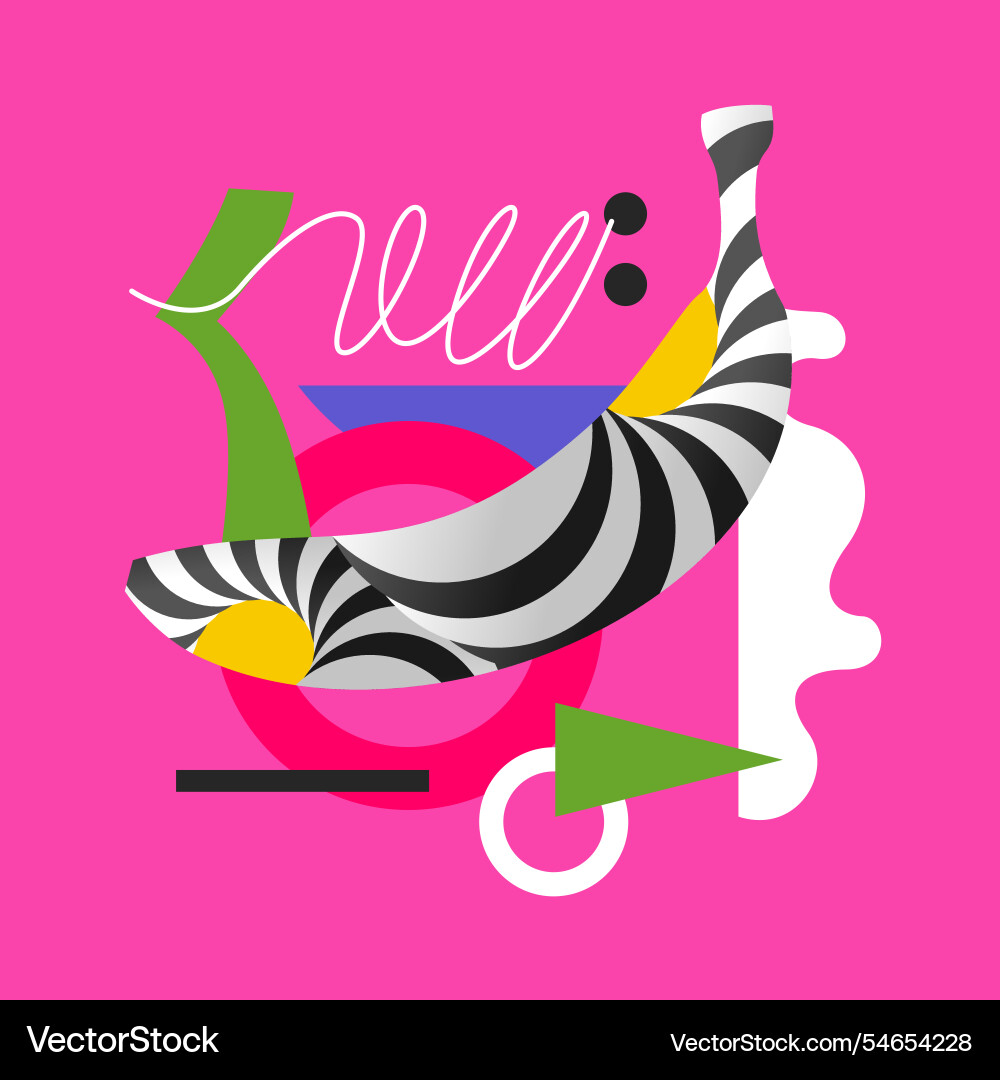 Graphics in a minimalistic style with geometric Graphics in a minimalistic style with geometric vector image