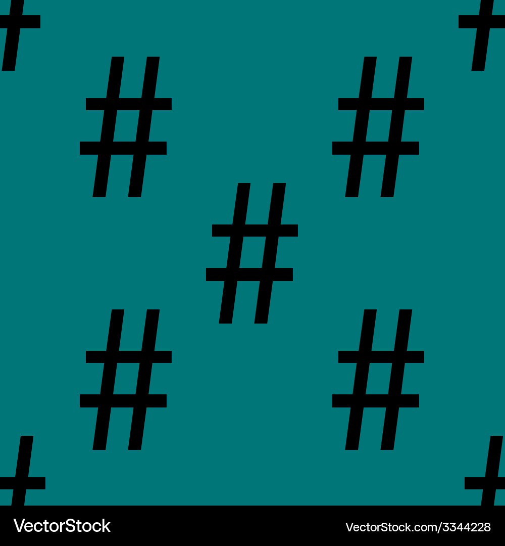 Hesh tag web icon flat design seamless pattern vector image