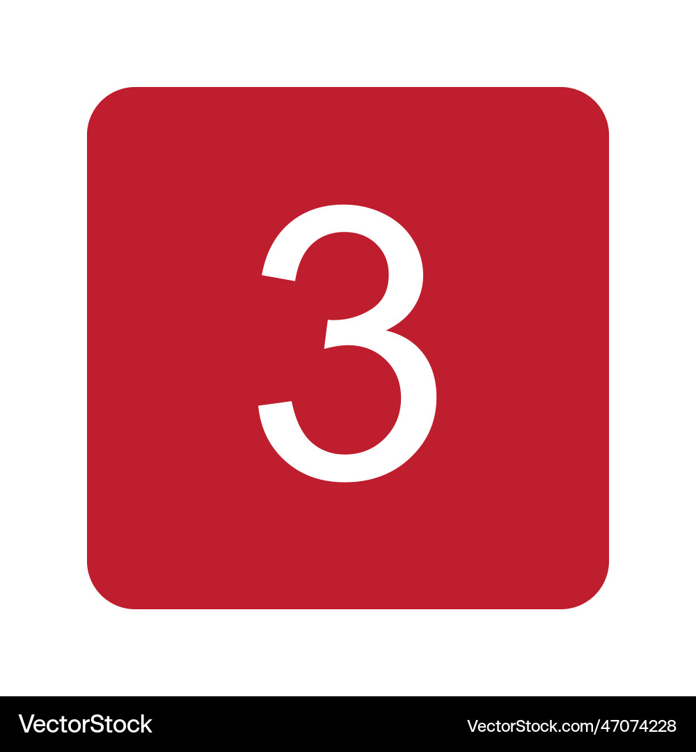 Keycap digit three icon image suitable vector image