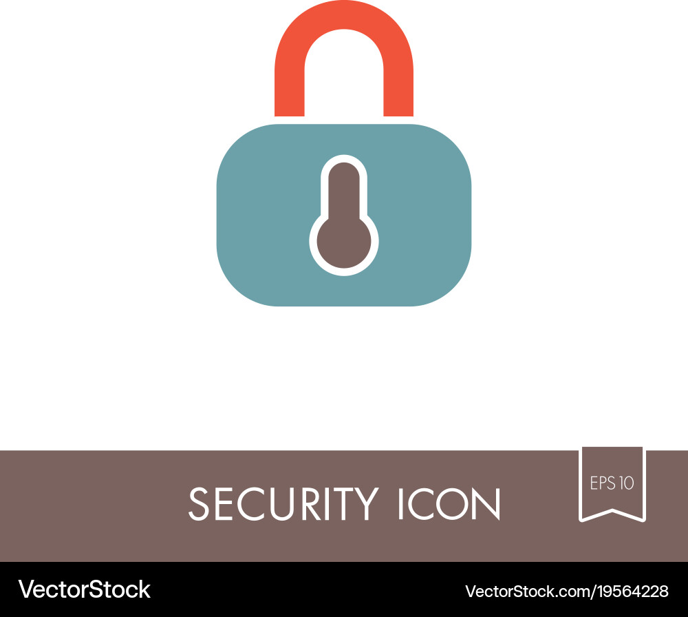 Lock icon concept password blocking security Vector Image