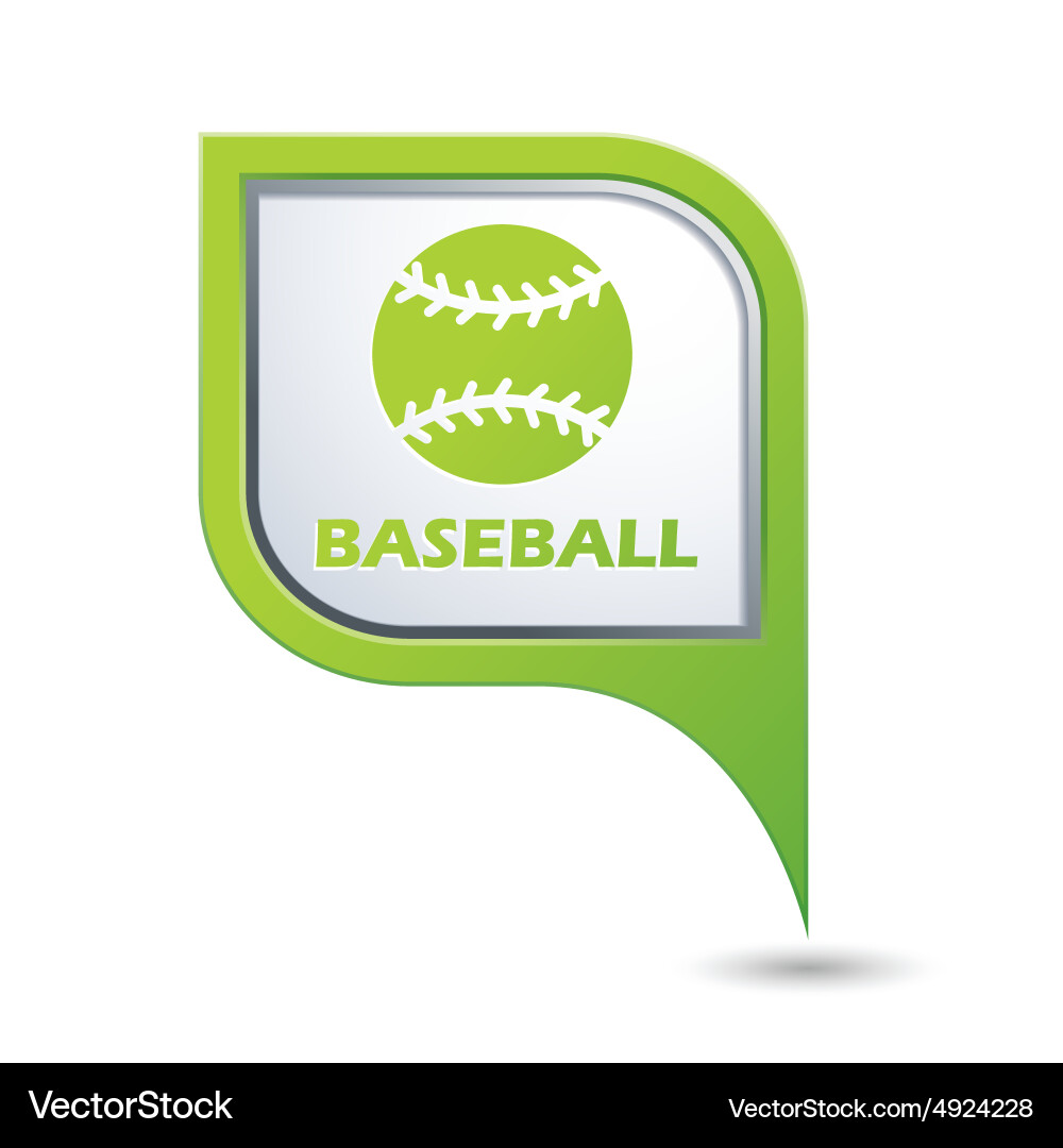 Map pointer with baseball icon vector image