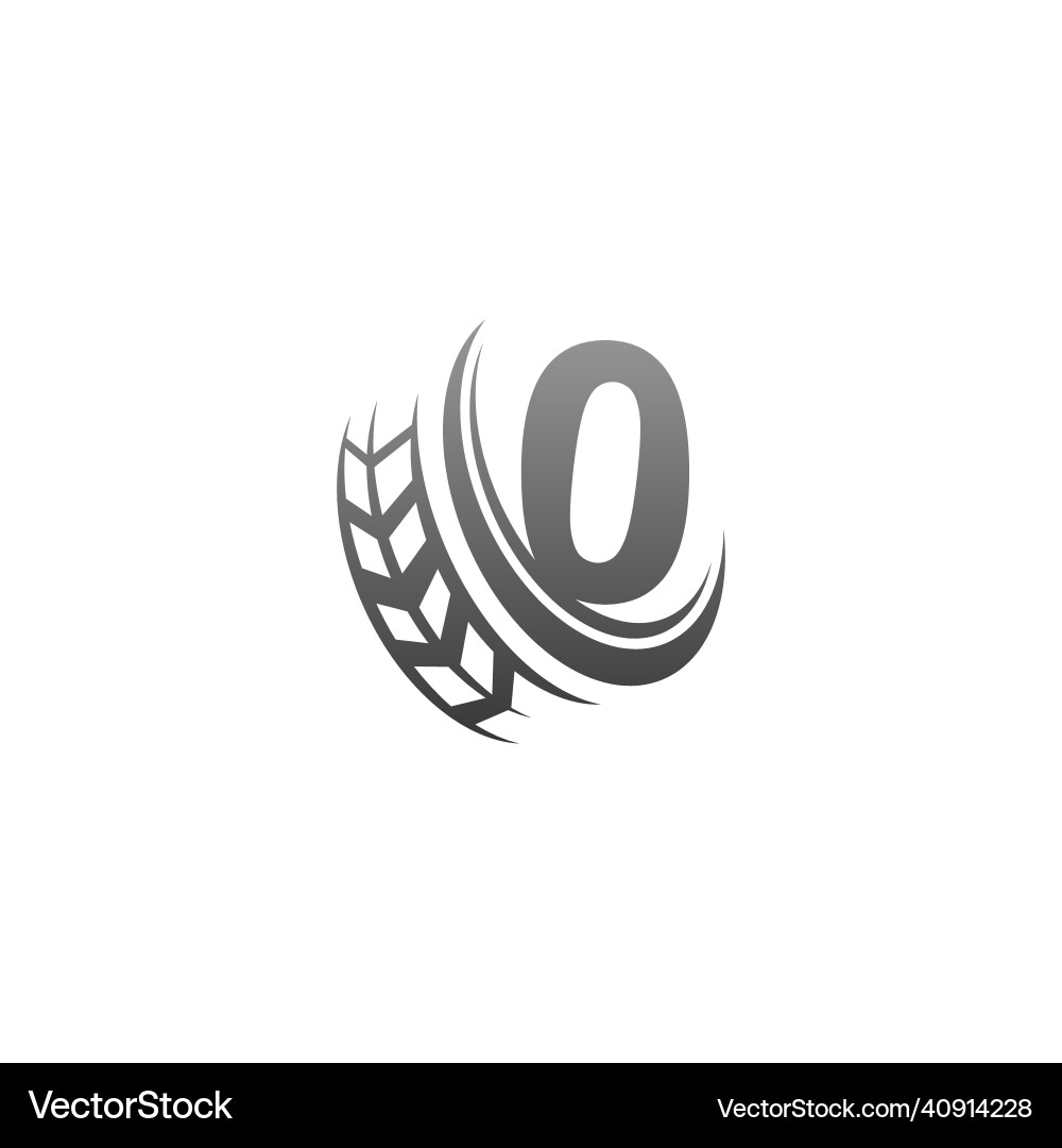 Number zero with trailing wheel icon design Number zero with trailing wheel icon design Vector Image
