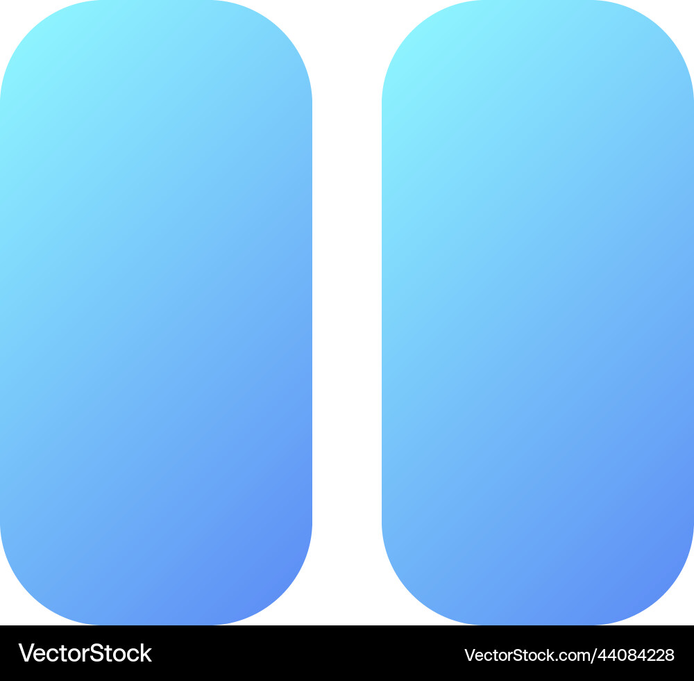 Pause pixel perfect flat gradient color ui icon Pause pixel perfect flat gradient color ui icon vector image