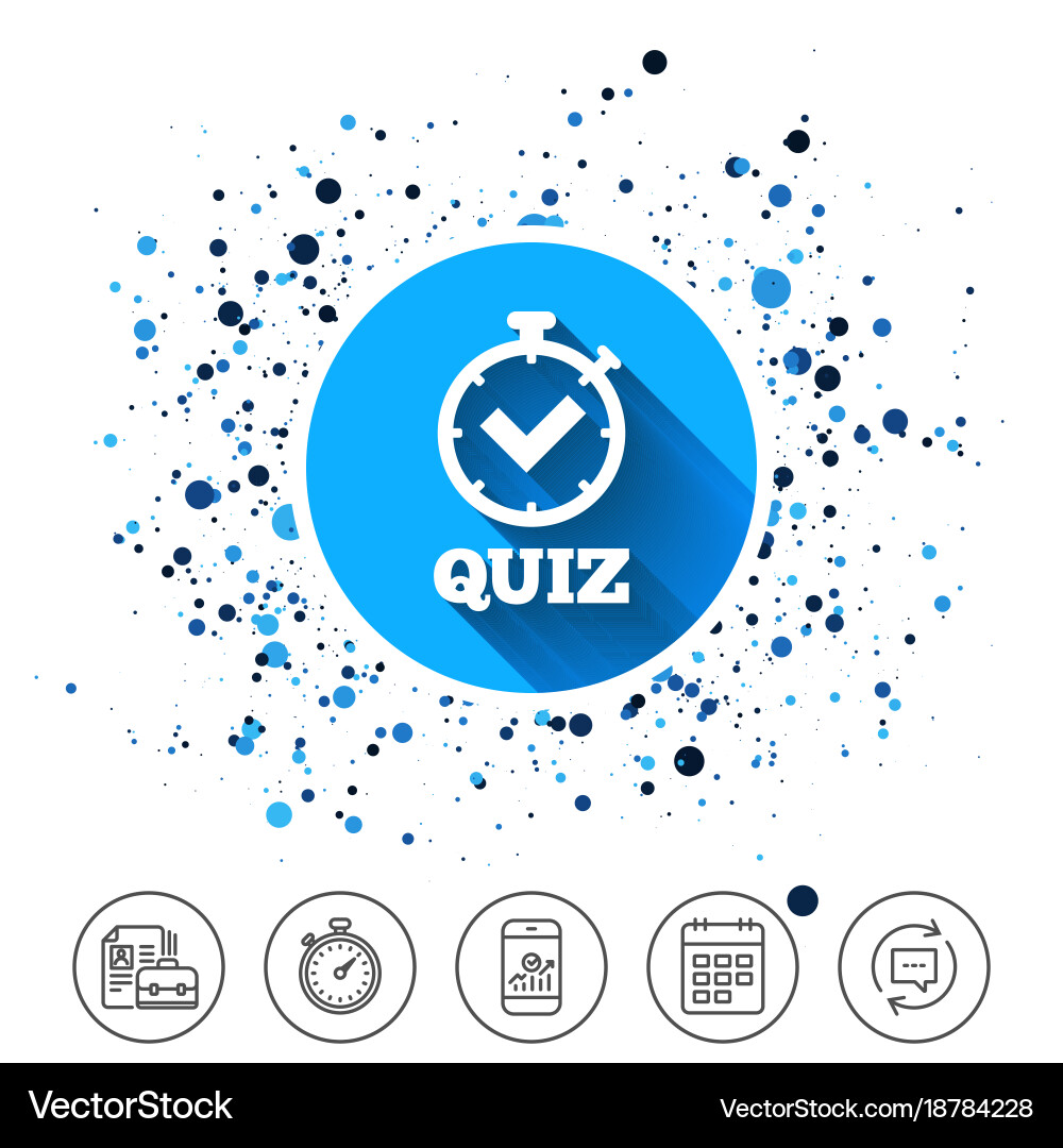 Quiz sign icon questions and answers game Vector Image