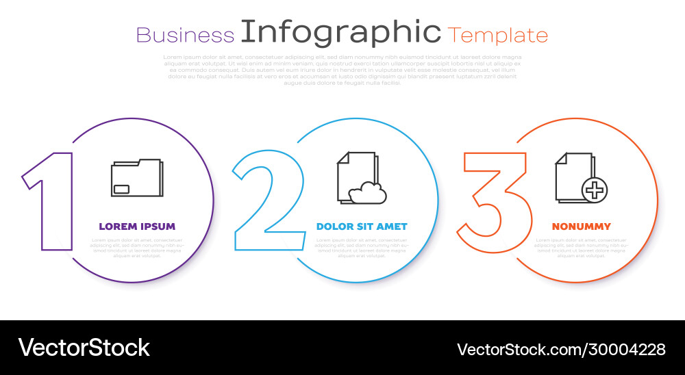 Set line document folder cloud storage text Set line document folder cloud storage text vector image