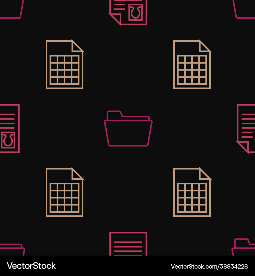 Set line resume file document and folder Set line resume file document and folder vector image