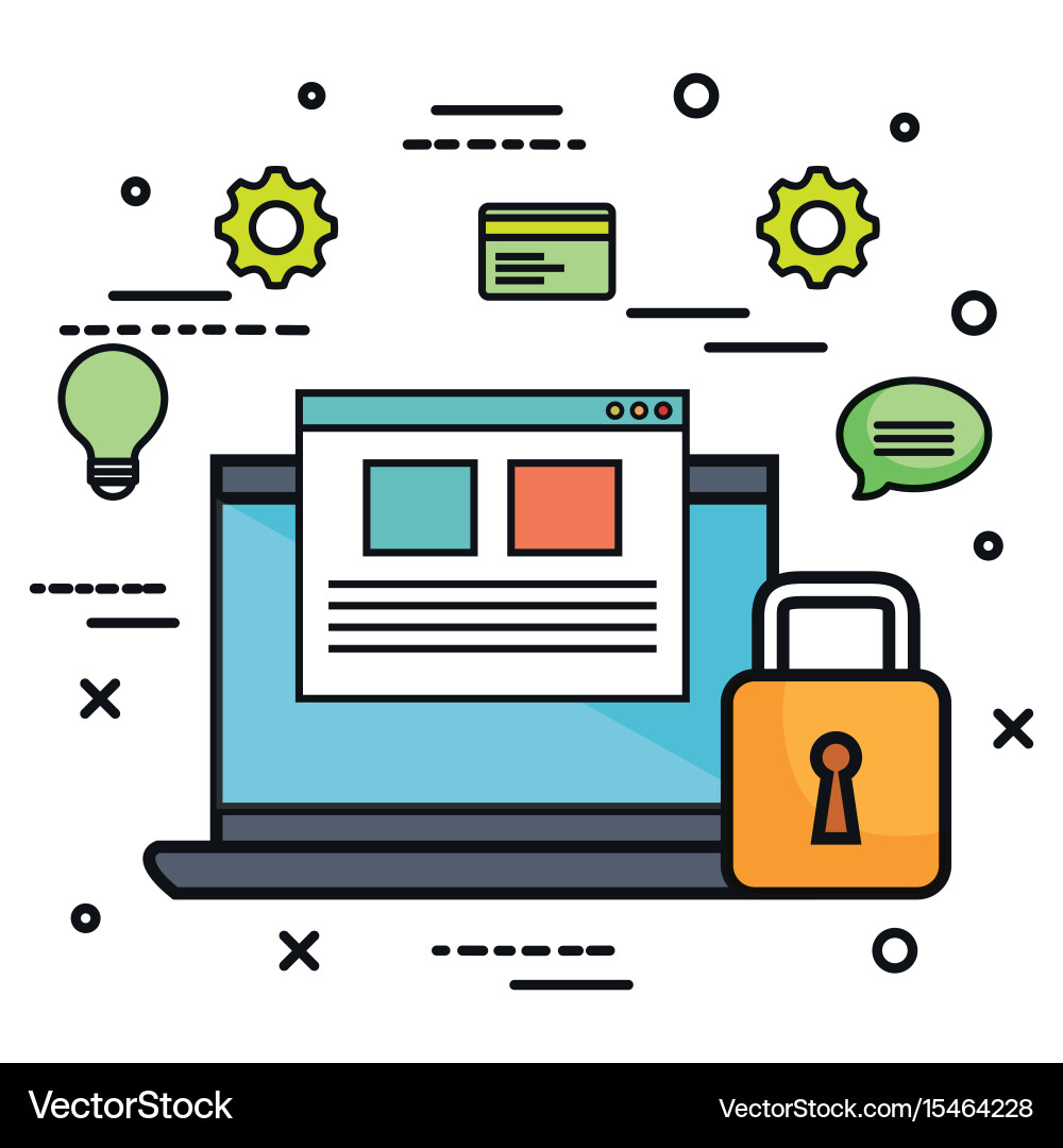 Technology and communication objects design Vector Image