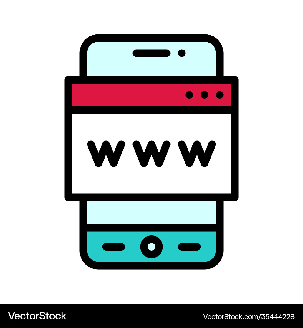 Web browser app icon mobile application vector image