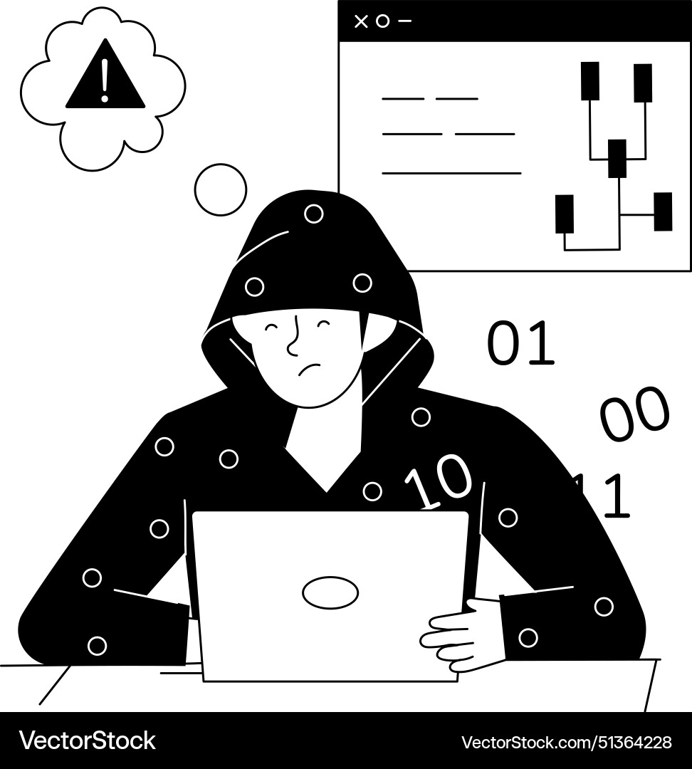 Web hacker Vector Image