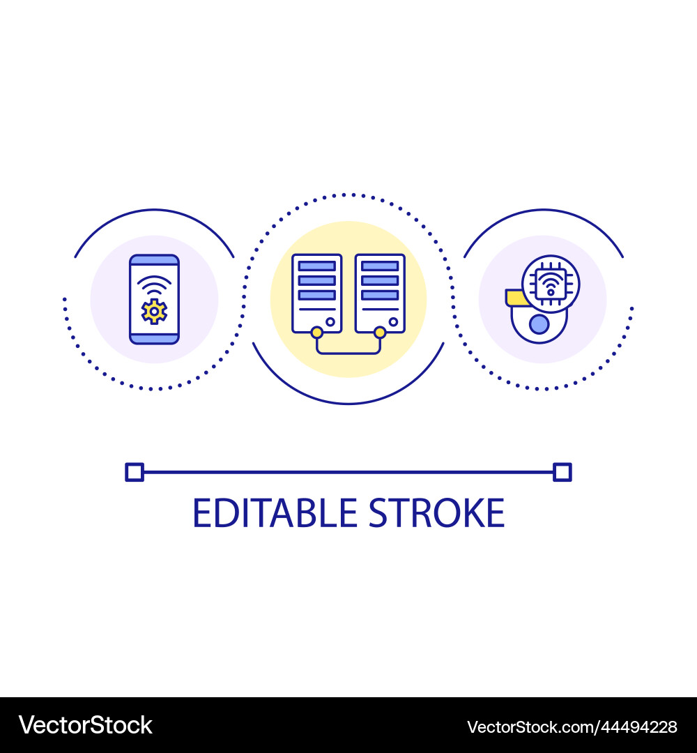 Wireless network connection loop concept icon Wireless network connection loop concept icon Vector Image
